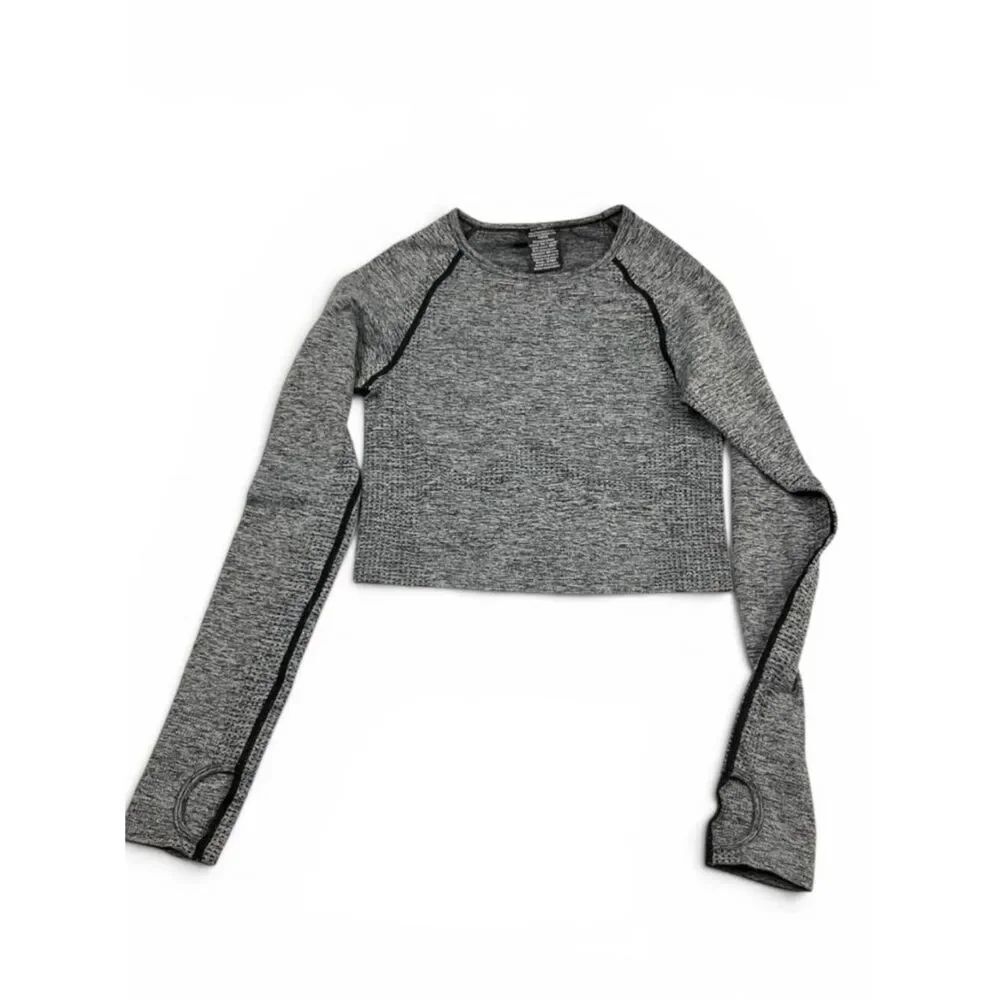 Victorias Secret PINK Seamless Cropped Top Marled Form Fitting Performance S